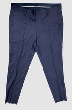 Hugo Boss Men's Blue Nested Wool Twill Slim-Fit Suit Pants Size 38R