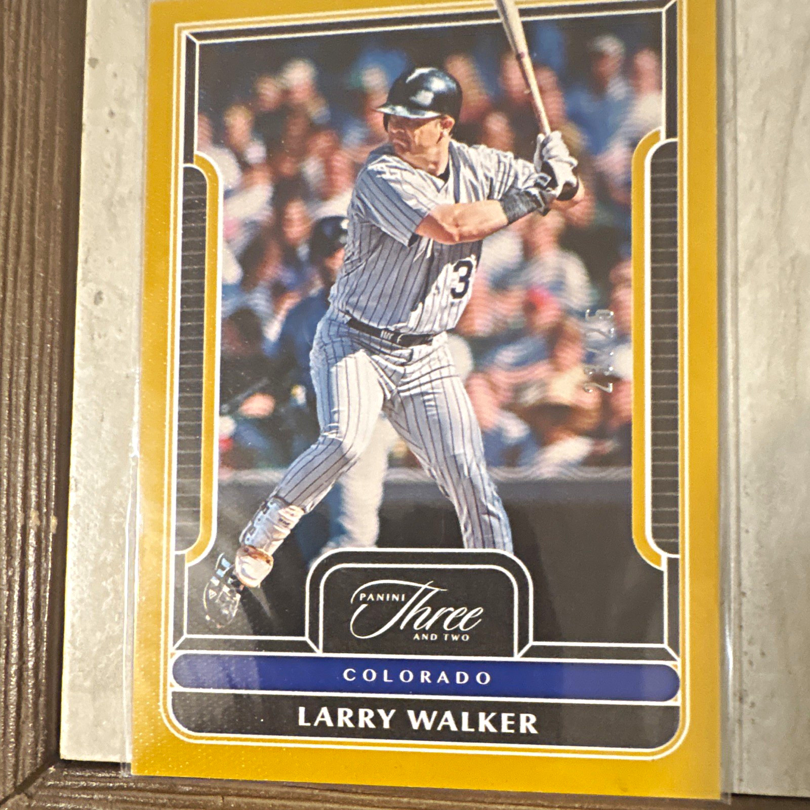 Panini 2023 Three and Two Larry Walker Rockies Gold #64 Serial #/25