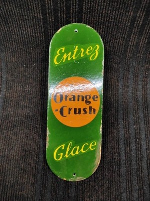 Porzellan Orange Crush Emaille Blechschild Platte Größe 10'' x 3,5'' Zoll