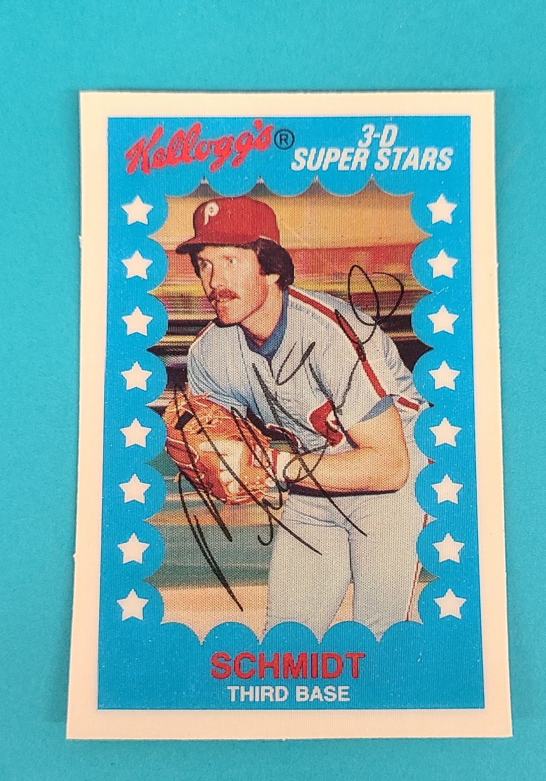 1982 Kellogg's 3-D Super Stars #16 Mike Schmidt Philad Phillies BASEBALL Card 2C