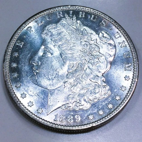 1889-S Morgan Silver Dollar Beautiful Uncirculated Coin Rare Date