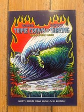 Triple Crown Of Surfing Banzai Pipeline Hawaii 2000 Limited s/n Poster Almera