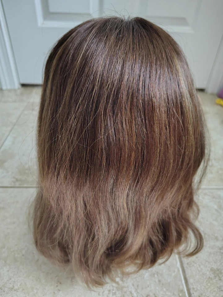 Madison 9x9 Topper Fine Collection 100% HUMAN HAIR FREE PARTING 浅棕色 — 第 3/4 张图片