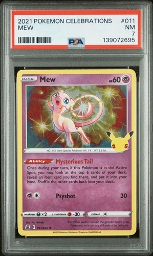 2021 POKEMON CELEBRATIONS #011 MEW PSA 7
