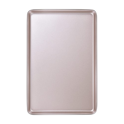 #ad 13quot;×9quot; Commercial Cookie Quarter Size Baking Sheet Pan Nonstick Champagne Gold $13.20