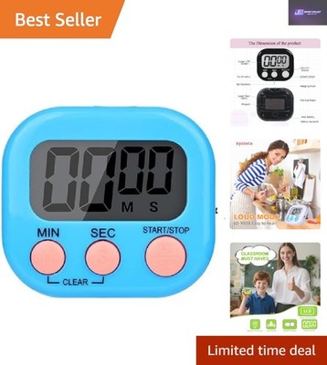 Tragbare digitale Zeitschaltuhr mit großem Display - perfekt für Kochen, Sport & mehr