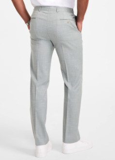 Michael Kors Mens Classic fit Dress Pants 44 / 32 Light Green Solid Stretch thumbnail 2