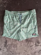 Men&rsquo;s Vineyard Vines Blue Green Swim Trunks Board Shorts Size Large Sailboats