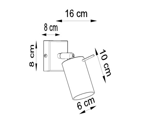 Wandlampe Spot Weiß B: 8 cm klein Metall weiß schwenkbar GU10 Leseleuchte Bett - Bild 4 von 5