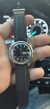 Vintage Timex Quartz Day Date Purple Dial Cus...