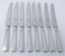 8 Mappin & Webb Silver Plated 24cm Dinner Table Knives Set of Eight Stainless