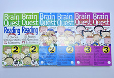 Brain Quest Flash Cards Grade 2  Reading Age 7-8, Grade 3 Age 8-9, 6 Deck Lot