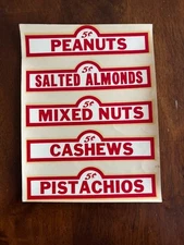 Peanut machine decal set