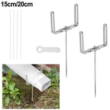 2PCS Adjustable Rain Gutter Brackets Iron Downspout Extension Holder Kit