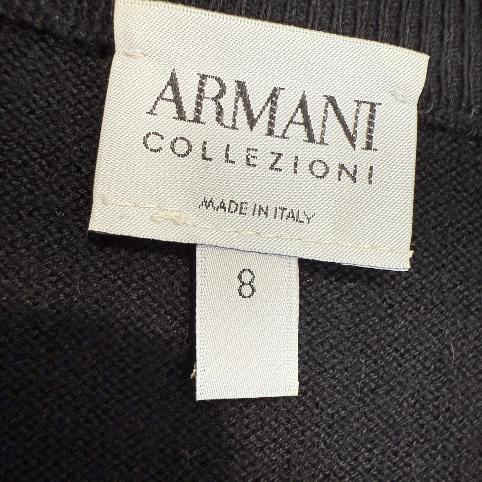 Suéter Armani Collezione Mezcla Lana Cachemira Cremallera Completa Mujer 8 Cristal Acanalado Foto 4 de 4