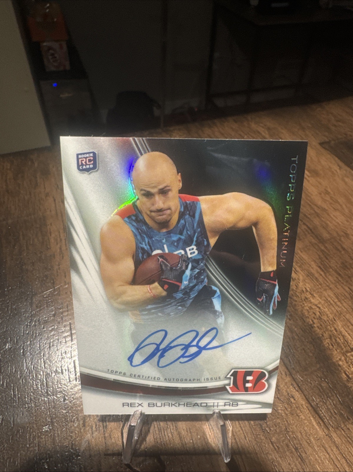 2013 Topps Platinum - Autographed Rookie Refractors Rex Burkhead #A-RB (AU, RC)