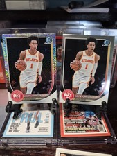 Topps NBA Trading Card Lot 2 Jalen Johnson Atlanta Hawks Bowman Chrome Rookie