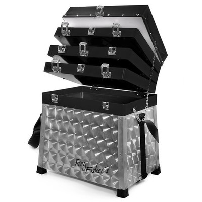 Sitzkiepe mit 4 Laden Angelkiste Angelkoffer Sitzbox Angelbox Angelsitz Angeln
