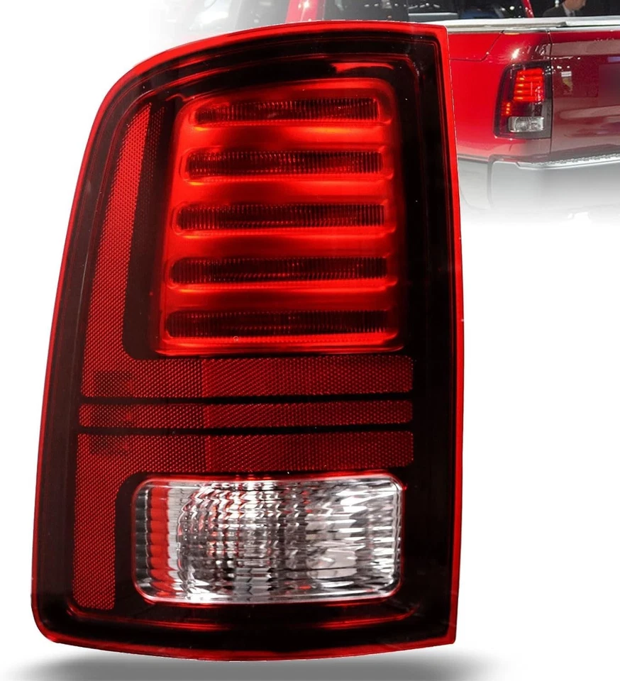 LED Tail Lights for 2013-2018 Ram 1500 & 2014-2018 Ram 2500/3500 - Red Lens - Imagem 3 de 4