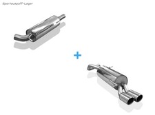 FOX Sportauspuffanlage ab Kat Ø63,5mm VW Polo 6R GT+GTI 2x90mm eingerollt