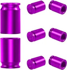 6-pack Universal Bullet Valve Stem Caps Aluminum Alloy Du Color 6 Pcs Purple