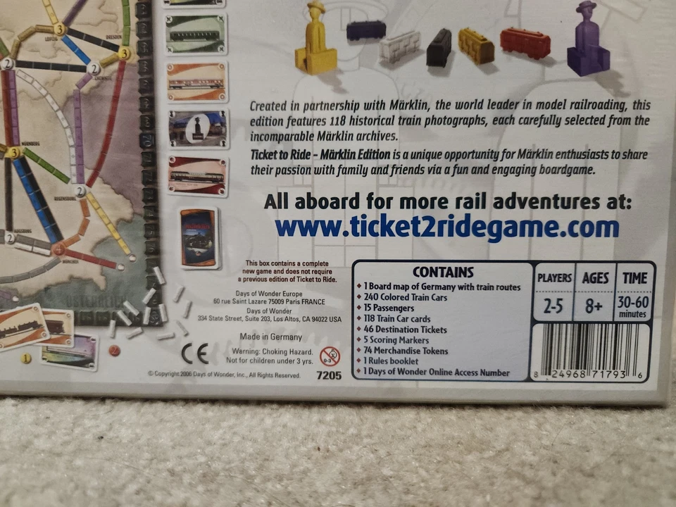 Ticket to Ride board game, 2006 Marklin Collector's Edition, German Map (sealed) - Image 3 of 4