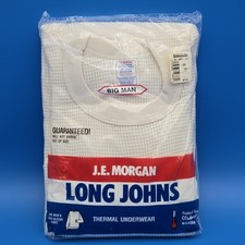 Vintage JE Morgan Long Johns Thermal Underwear Men 2XL 50-52 Made in USA