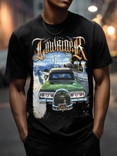 Street Style Lowrider Impala Chevrolet Camiseta Negra Unisex 100% Serigrafía