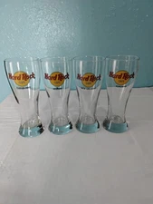 Lot Of 4 Hardrock Cafe Pilsner Glasses Toronto, Cleveland, New Orleans, Skydome