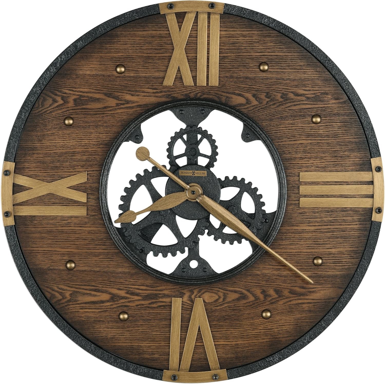 Howard Miller Murano Oversized Wall Clock Wrought Iron with Quartz Movement, New