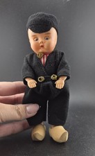 Vtg Celluloid Dutch Boy Doll With Blinking eyes 1950's 6"