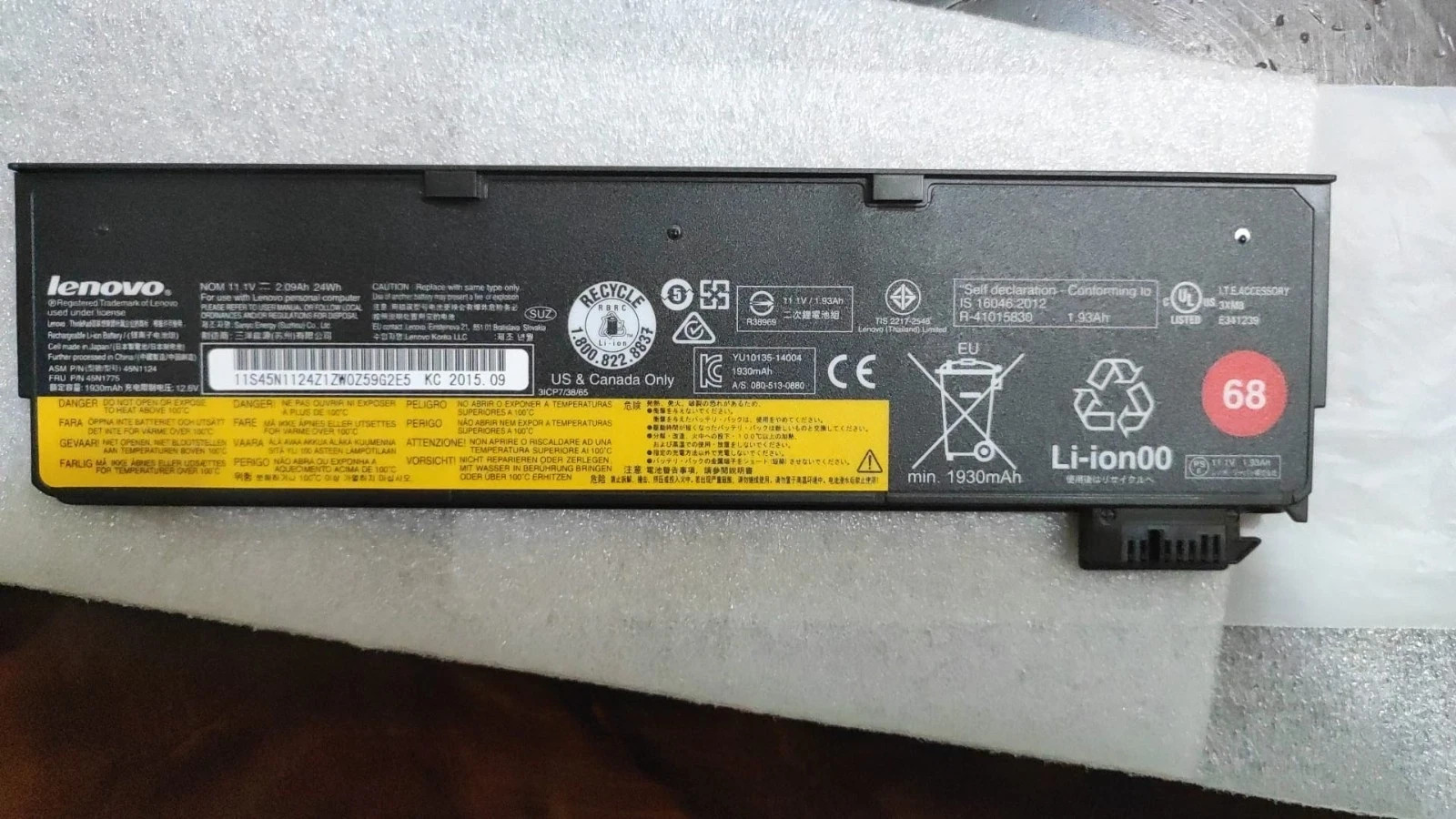 2 Batterie ORIGINALI per Lenovo ThinkPad T440 T450 T460 X240 X250