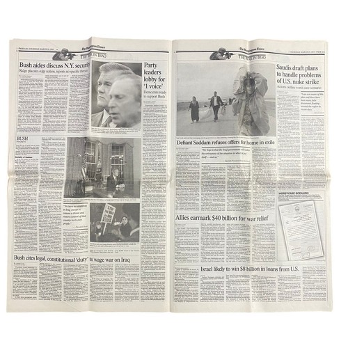 No Outcome But Victory March 20 2003 The Washington Times Newspaper - Picture 6 of 13