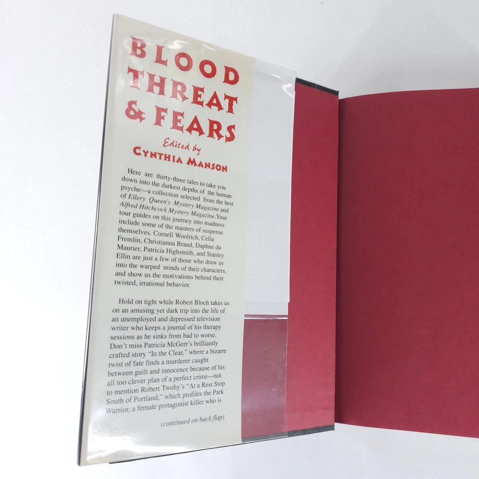 Vintage Blood Threat & Fears Hardcover Psychological Suspense Cynthia Manson - Image 4 of 4