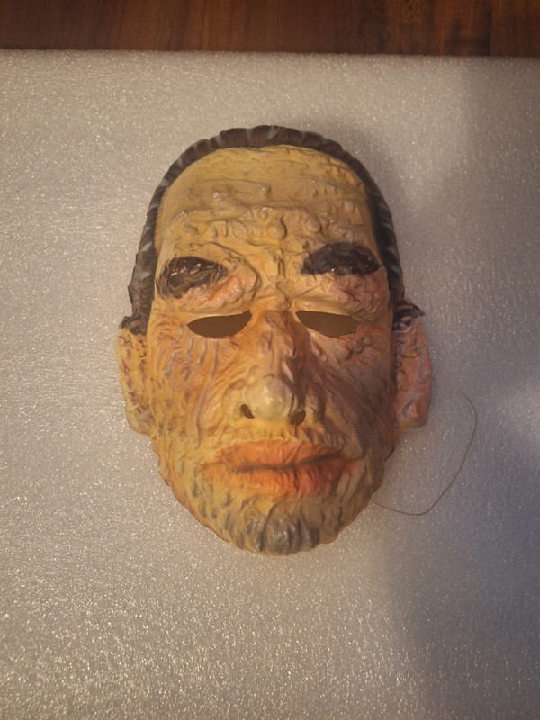 Beige Latex Full Overhead Mask, One Size, Adult Unisex Halloween Costume