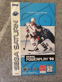 NHL Powerplay '96 (Sega Saturn, 1996) Disc & Manual Only T&W