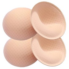 Bra Insert Pads 2 Pairs, Round Breast Enhancers, Push Up Pad for Yoga Sports Bra