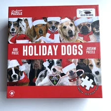 Professor Puzzle Holiday Dogs 500 Piece Jigsaw Puzzle Complete New in Box