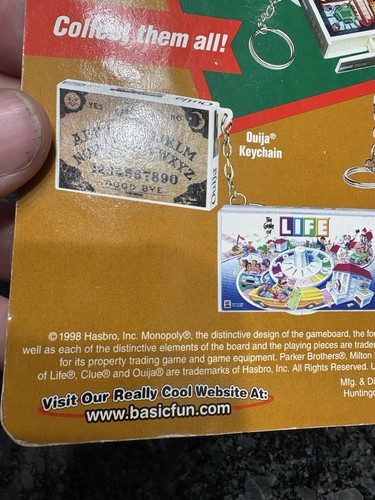 Portachiavi Charm Vintage INDIZIO Icone Classiche Articolo #535-0 Basic Fun Hasbro 1998 - Foto 3 di 3