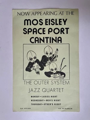 1977 Star Wars Poster Mos Eisley Space Port Cantina 17” x 11” RARE! - Bild 1 von 4
