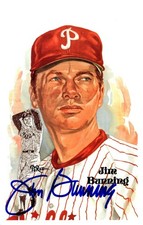 1996 Perez-Steele Hall of Fame Series 13 Jim Bunning Signed Autograph /10000