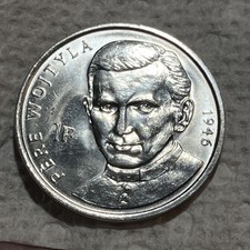 2004 Congo 1 franc Coin Pope John Paul II in 1946 Religious Lion Cat Wildlife