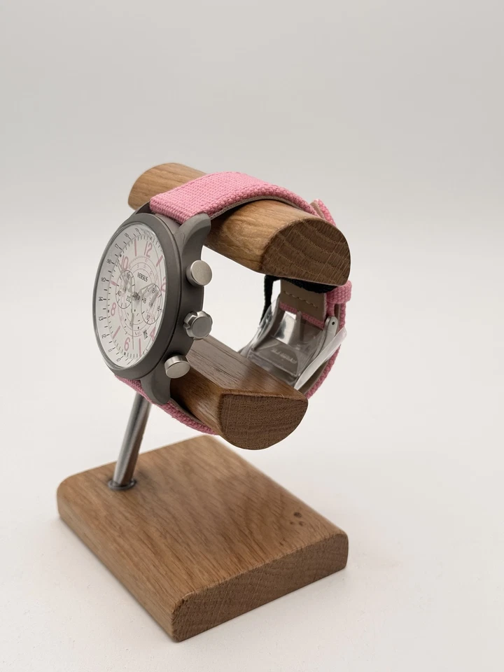 Versus Versace Quarz Chronograph Damenuhr SGL06 0013 Textilarmband Rosa Grau Box - Bild 3 von 4