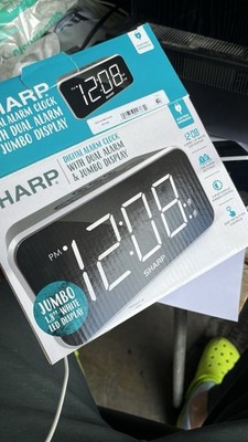 Sharp Digital Alarm Clock SPC736   Dual Alarm, Jumbo LED Display