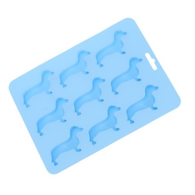 Hundeismacher kreatives Silikon -Eiswürfelschale DIY Silikonform Himmelblau