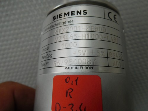 Siemens 6FX2001-2EB00 V23465-H1000-L481 Incremental Encoder - Picture 2 of 3