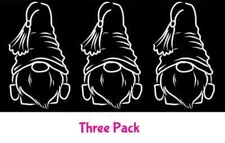 Cute Gnome Drawing 3 PK 5" Vinyl Decal Car Window Tablet Tumbler Laptop Notebook