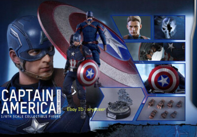 最安値ホットトイズCAPTAINAMERICA CIVIL WARフィギュア Marvel Captain America Sixth Scale Figure by Hot Toys | Sideshow