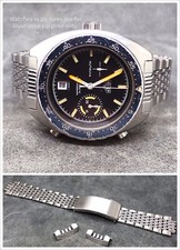 Mr.Beads 9 Row Beads of Rice Bracelet HLF Endlinks fit Heuer Autavia 15630 11630