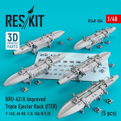 BRU-42/A Improved Triple Ejector Rack (ITER) (5 pcs) ResKit RS48-0384 Scale 1:48